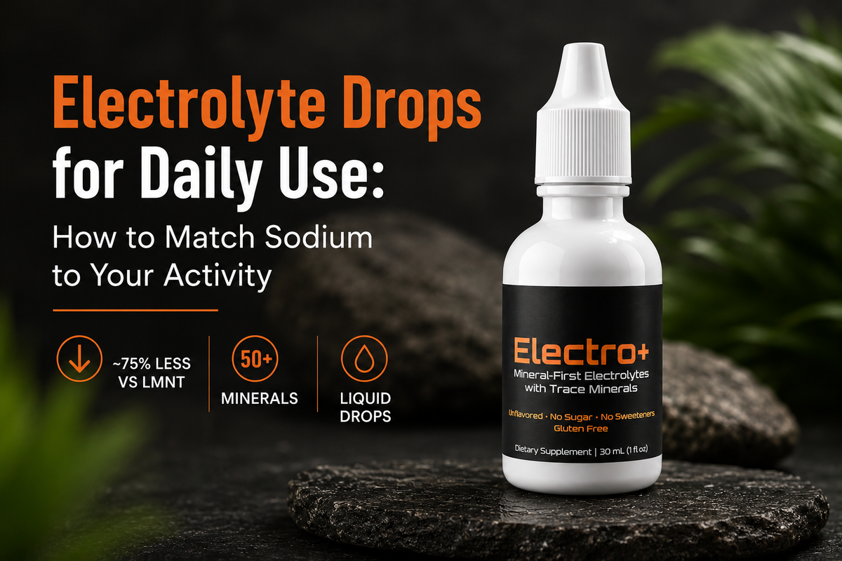 Electrolyte drops for daily use and training